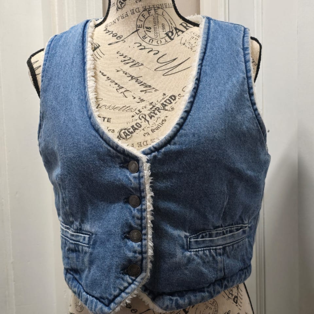 Classic Blue Denim Vest for Women
